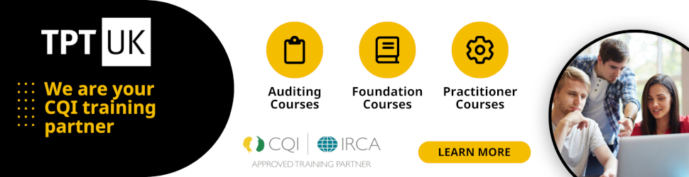 TPT UK CQI certified courses Banner
