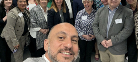 Council members 2025 Rashad Issa, Chair, CQI Board of Trustees takes a selfie with the CQI Council members